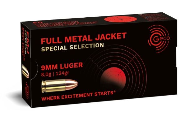 GECO Special Selection 9mm Luger 124grs. FMJ 1000 Stück