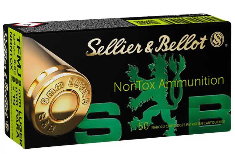 S&B nontox 9mm Luger 124grs. TFMJ 50 Stück